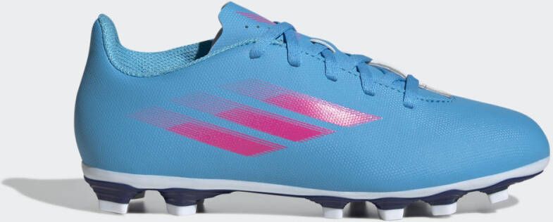 Adidas Kids adidas X Speedflow.4 Gras/Kunstgras Voetbalschoenen(FxG)Kids Blauw Roze Wit