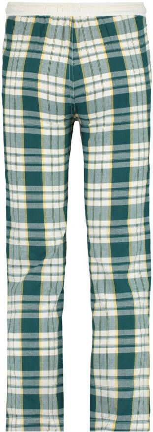 America Today Junior geruite pyjamabroek Lake groen/wit