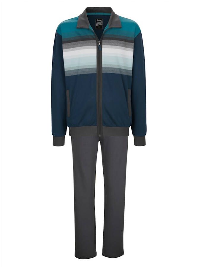 BABISTA Joggingpak met strepen Antraciet/Petrol/Ecru