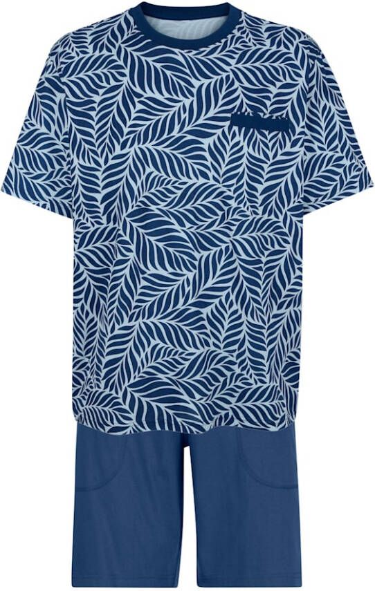 BABISTA Shortama van gemerceriseerd katoen Marine/Lichtblauw