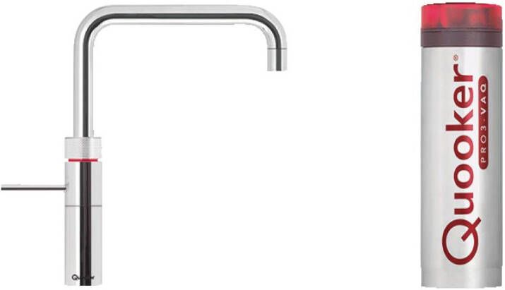 Quooker Fusion Square kokend water keukenmengkraan chroom met Pro3 boiler