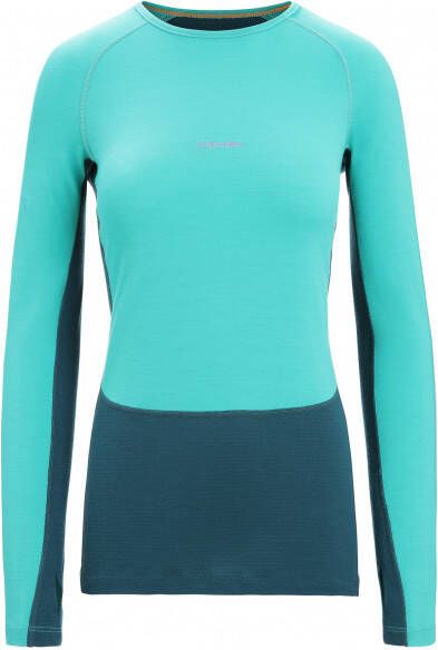 Icebreaker Women's Zoneknit 200 L/S Crewe Merino ondergoed, turkoois