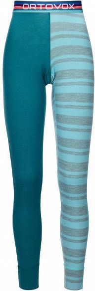 Ortovox Women's 185 Rock'N'Wool Long Pants Merino ondergoed, turkoois