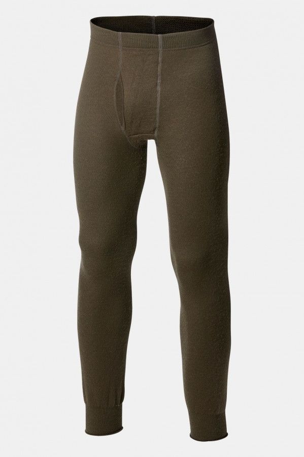 Woolpower Long Johns With Fly 400 Very Warm Baselayer Donkergroen
