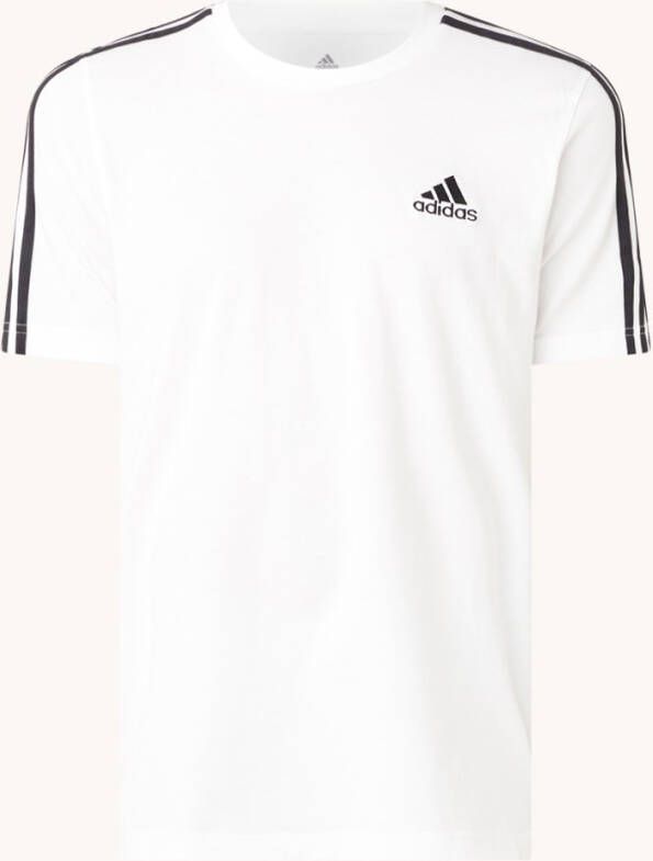 adidas performance T shirt korte mouwen 3 strepen op de schouders