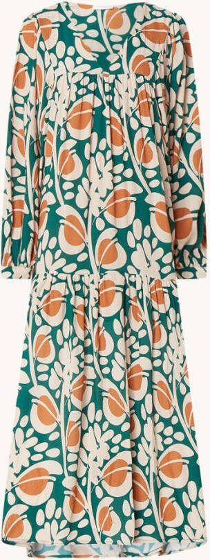 by-bar by bar Rosa Indore maxi tuniekjurk met bloemenprint
