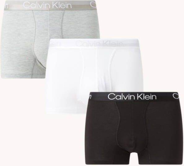 Calvin Klein Boxershorts trunk 3pack white/black/grey(000nb2970a uw5 )