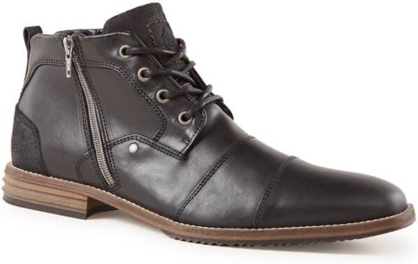 Dune London Captains biker boot van leer