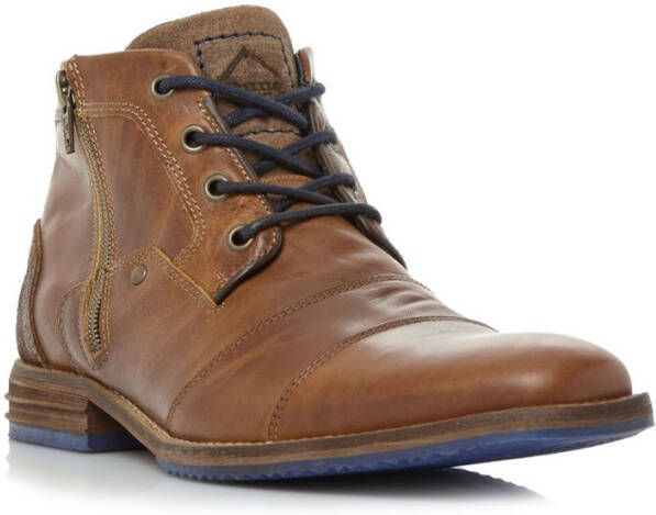 Dune London Captains biker boot van leer