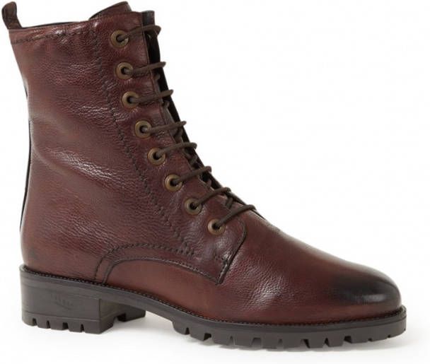 Dune London 509 Prestone biker boot van leer