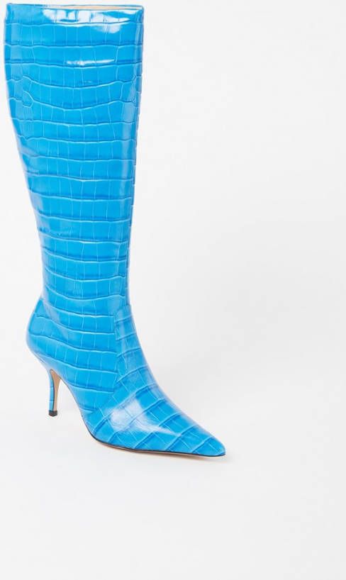 Dune London Spritz laars van leer met crocostructuur