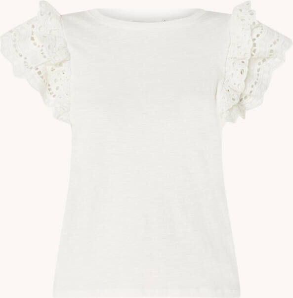 Fabienne Chapot Anna T shirt van biologisch katoen met broderie