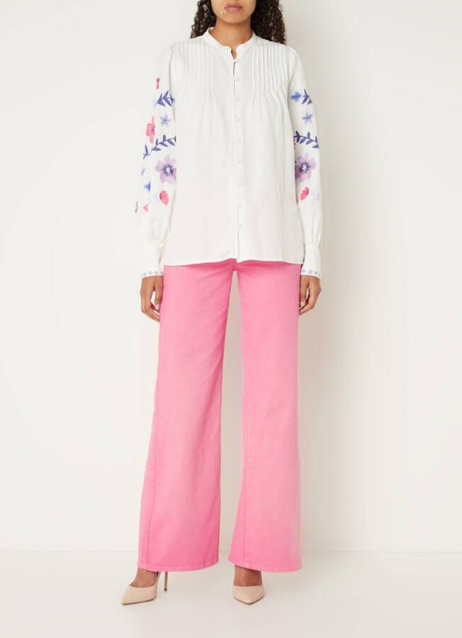 Fabienne Chapot Cecilia blouse in linnenblend met borduring