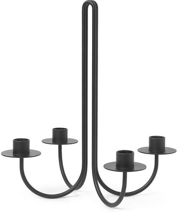 Ferm Living Sway Candelabra Kandelaar Zwart