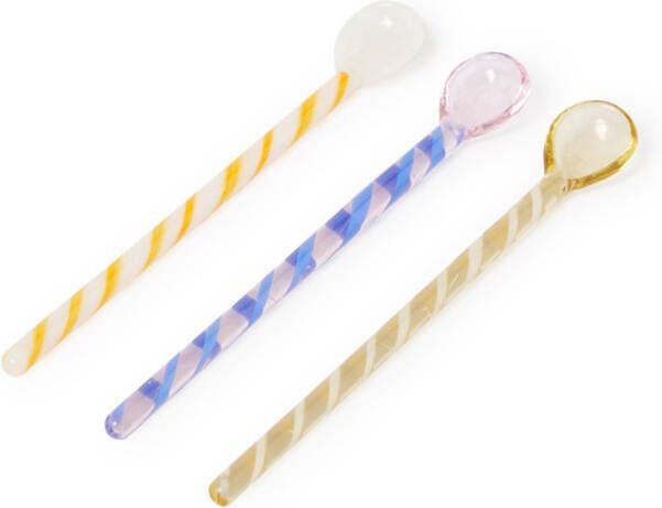 Hay Glass Spoons Spice koffie en theelepel set van 3