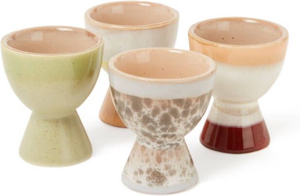 HKliving Eierdoppen Taurus 70's keramiek set van 4
