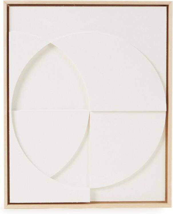 HKliving Framed Relief Kunstlijst White Small