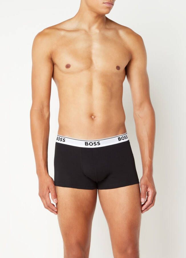 Boss Boxershort Trunk 3P met in kleur bijpassende weefband(3 stuks )