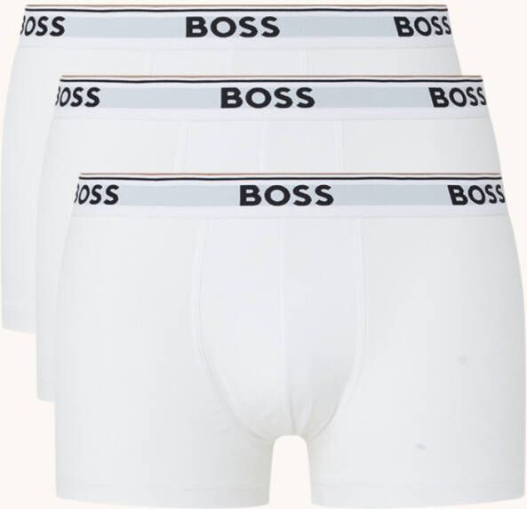 Hugo Boss 3 pack Logo Waistband Boxer Briefs , Wit, Heren