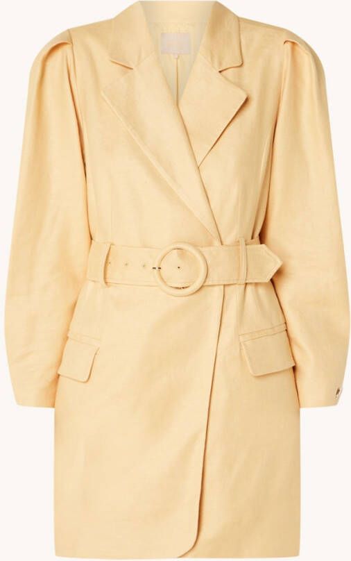 JOSH V Babette mini blazerjurk met ceintuur en klepzakken