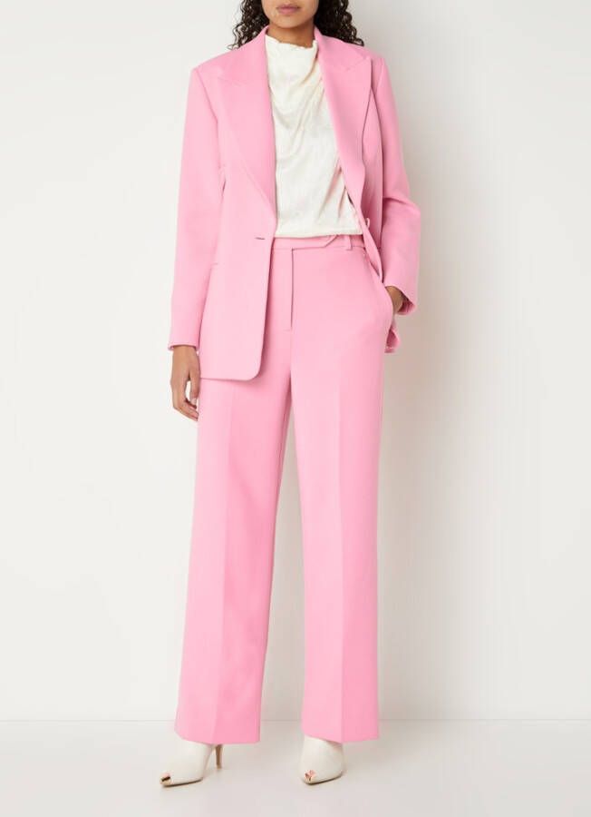 JOSH V Lara high waist wide fit pantalon met steekzakken