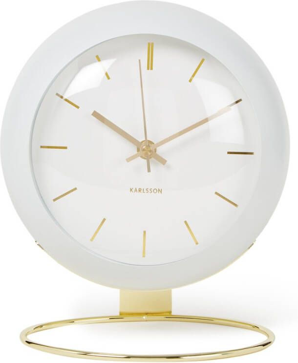 Karlsson Tafelklokken Table clock Globe Design Armando Breeveld Wit