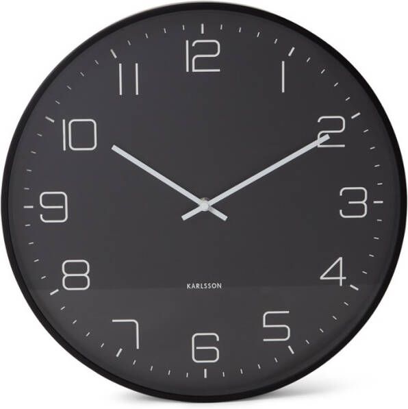 Karlsson Wandklokken Wall Clock Lofty Zwart