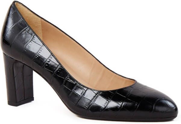 L.K.Bennett L K Bennett Winola pump van leer met crocostructuur