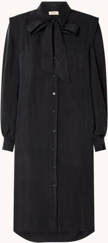 MOS MOSH Bellah midi blousjejurk met strikkraag