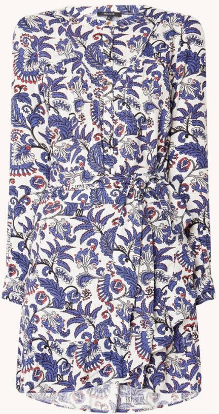 NIKKIE Lotus mini jurk in linnenblend met paisley print
