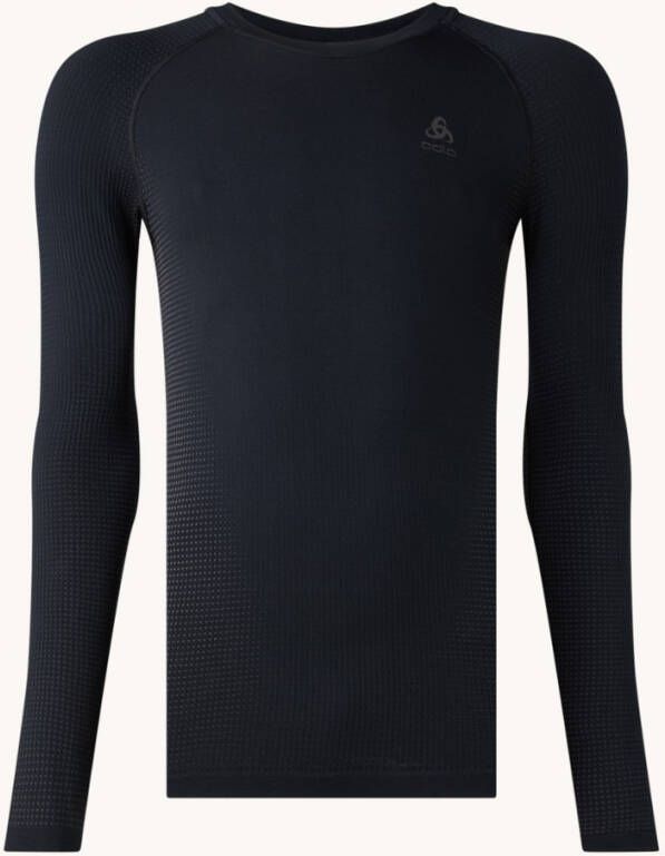 Odlo Performance Warm Eco Crew Neck Basislaagtop Zwart/Donkergrijs