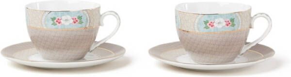 Pip Studio Blushing Birds kop en schotel (280 ml) (set van 2)