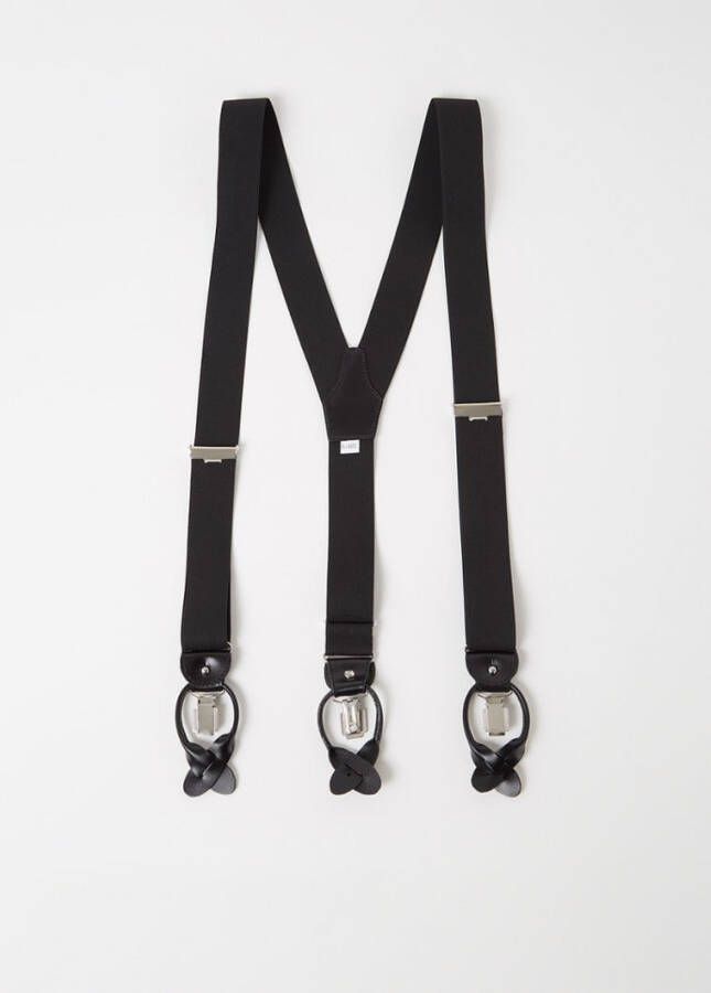 Profuomo bretels zwart effen 36 MM