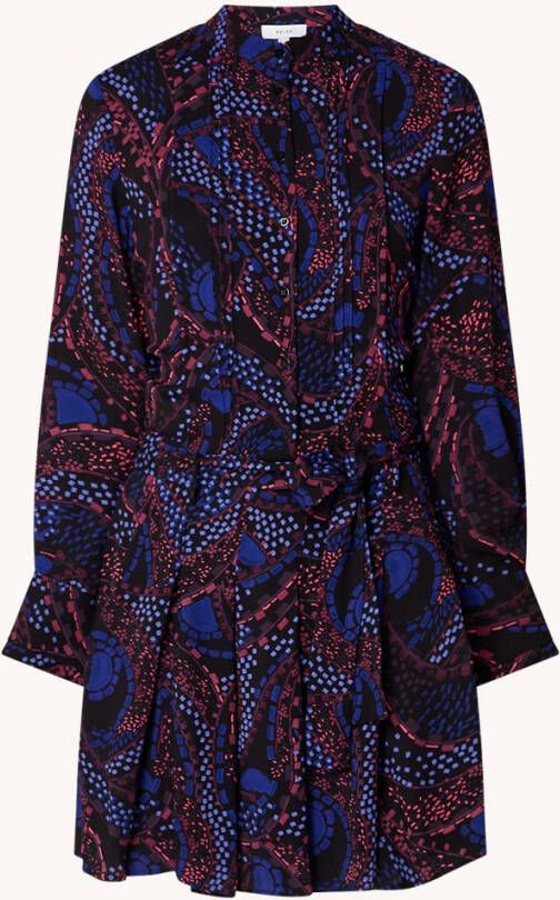 REISS Sienna mini jurk met strikceintuur en steekzakken