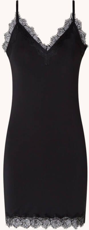 Rosemunde Slipdress met V hals en kant
