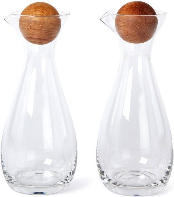 Sagaform Nature olie en azijnfles 0, 3 liter set van 2