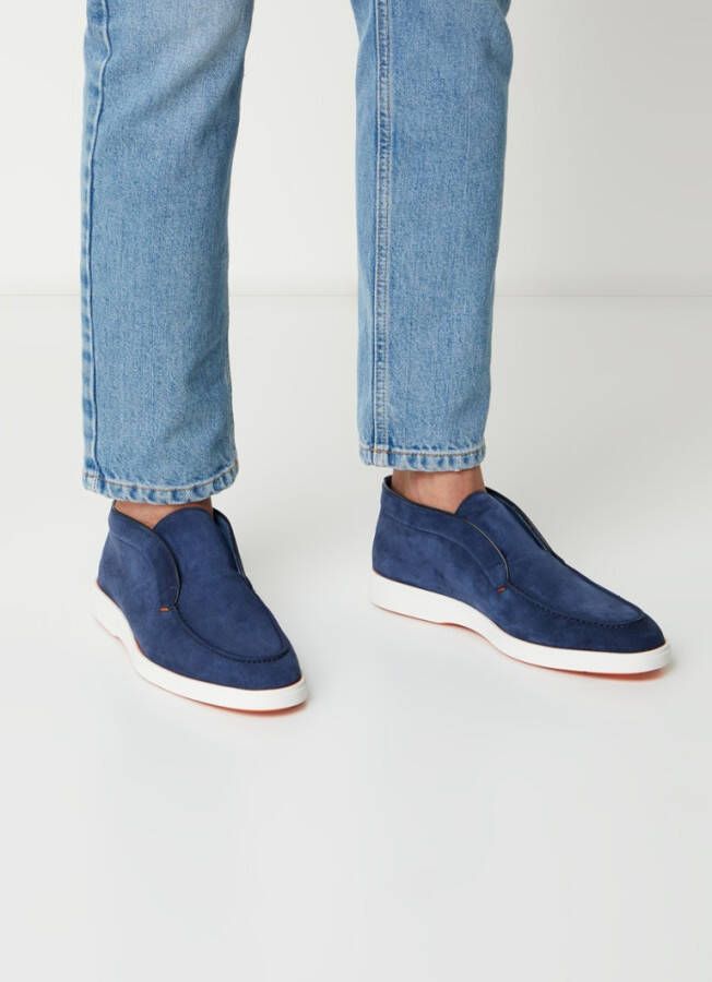 Santoni Detroit slip on van suè, de