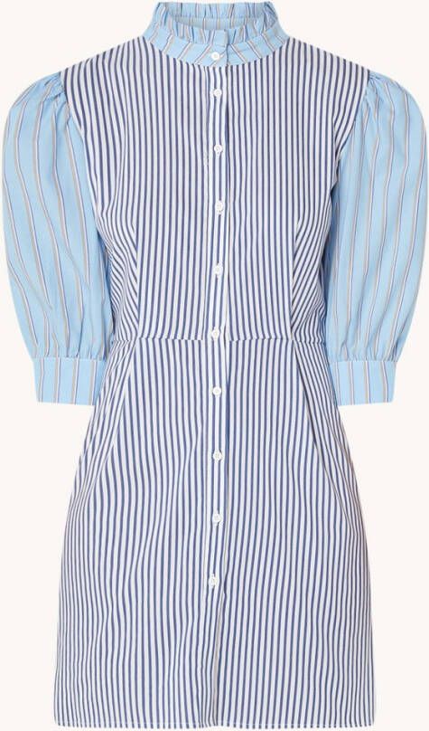 Silvian Heach Abito Chemisier Corto CON Fantasia A Contrasto , Blauw, Dames