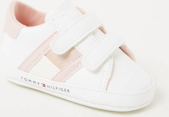 Tommy Hilfiger Kruipschoentjes VELCRO SHOE WHITE/PINK met glitterdetails