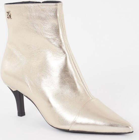 Tommy Hilfiger Enkellaarsje van leer met metallic finish
