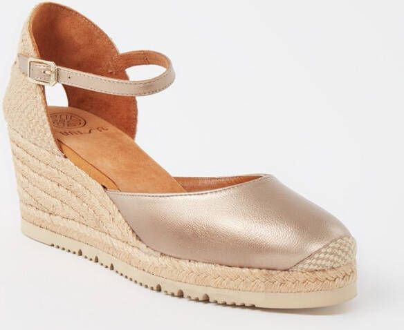 Unisa Caceres espadrille met metallic finish