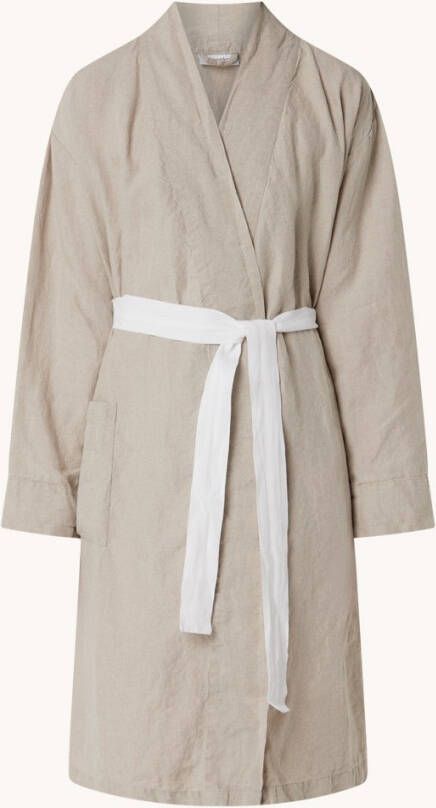 Yumeko kimono badjas gewassen linnen natural