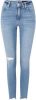ALLSAINTS Phoenix high waist skinny fit cropped jeans met gerafelde zoom online kopen