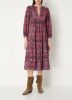 BA&SH Joupy midi jurk met bloemenprint en borduring online kopen