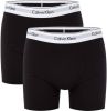 Calvin Klein Lange boxershort met logo opschrift aan de witte boord(2 stuks ) online kopen