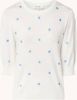 Fabienne Chapot gebloemde fijngebreide trui Jolly gebroken wit/blauw online kopen