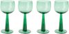 HKliving Wijnglas varen groen The Emeralds lang set van 4 online kopen