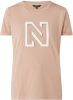 NIKKIE T-shirt Embossed N T-Shirt met logo beige online kopen