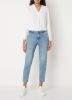 Opus Lanea mid waist tapered fit jeans met lichte wassing online kopen