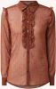 Scotch & Soda Transparante blouse met lange mouwen en knoopsluiting online kopen